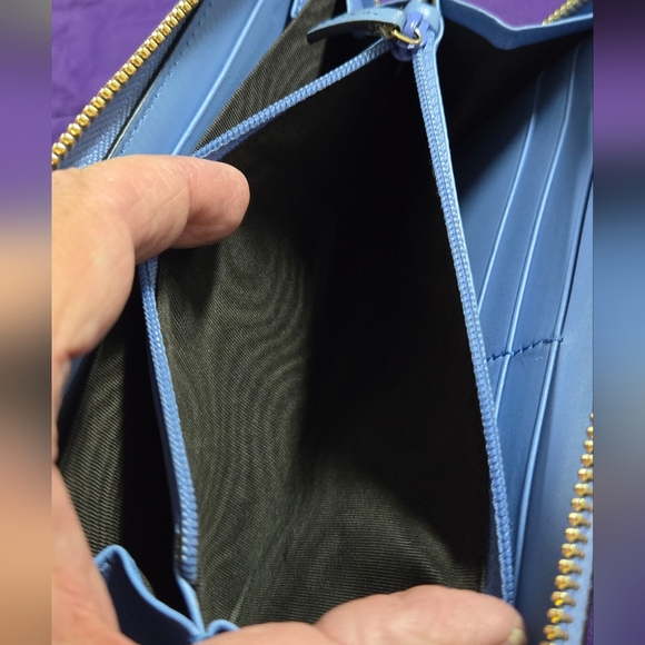 Gucci Japan Exclusive GG Marmont Blue Bow Leather Zip Wallet - Picture 12 of 15